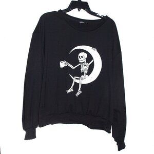 Shein Curve Black Long Sleeve Pullover Shirt Women 2XL